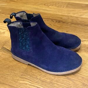 Childrenchic for Crewcuts Girls Purple Suede Chelsea Boots Size 33 K2